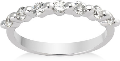 49% OFF on AG Jewellery Real Diamond Fashion SR0228 Sterling Silver Diamond Silver Plated Ring