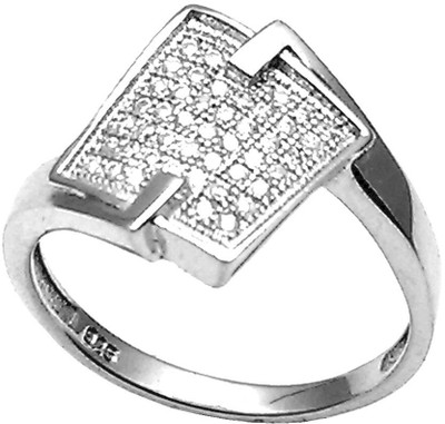 10% OFF on Jewel Craft Silver Cubic Zirconia Rhodium Plated Ring