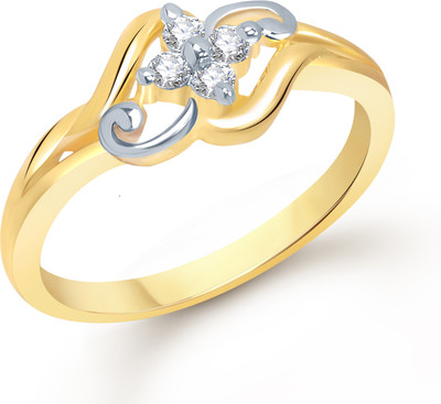 81% OFF on VK Jewels VK Jewels Vivid Gold and Rhodium Plated Ring Alloy Cubic Zirconia 18K Yellow Gold Plated Ring