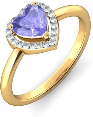 11% OFF on BlueStone The Samorn Gold Diamond, Tanzanite 18K Yellow Gold Plated 18 K Ring