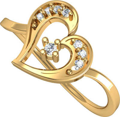 30% OFF on Saanvi Jewel Valentine's Day Yellow Gold Diamond 18 K Ring