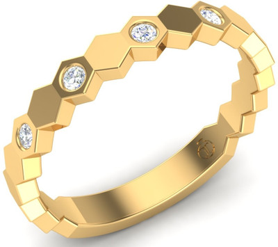 35% OFF on Theme Jewels Band LR-0075, Certified Real Diamond & 18Kt Hallmarked Yellow Gold Diamond 18 K Ring