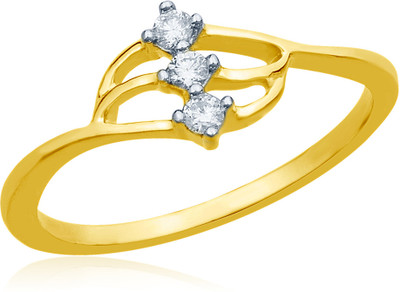 60% OFF on Mirrar Sterling Silver Diamond Yellow Gold Plated Ring