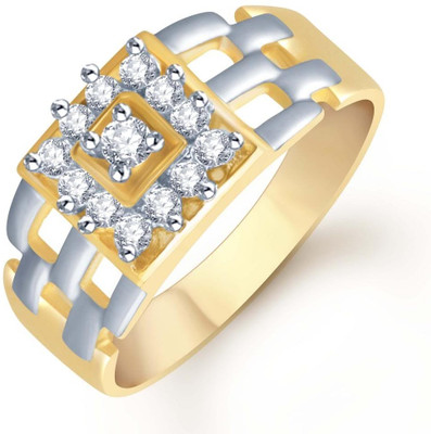 74% OFF on Sukkhi Alloy Cubic Zirconia 18K Yellow Gold, Rhodium Plated Ring