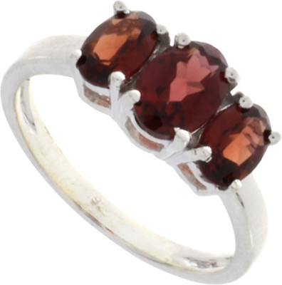 55% OFF on 925 Silver Silver Garnet Sterling Silver Plated Ring