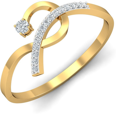 20% OFF on KuberBox Artisan's Flaunt Gold Diamond 18K Yellow Gold Plated 18 K Ring