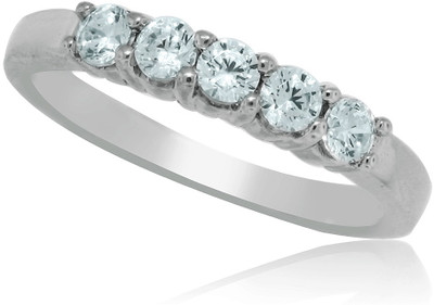 66% OFF on MyTreasurez Sterling Silver 14K White Gold Plated Ring