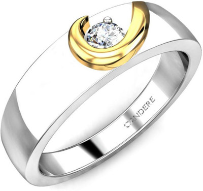29% OFF on Candere Bella White Gold Diamond 14 K Ring