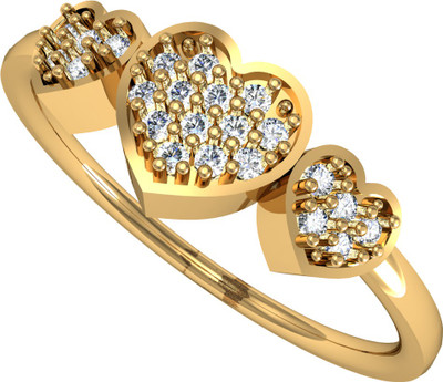 30% OFF on Saanvi Jewel Valentine's Day Yellow Gold Diamond 18 K Ring