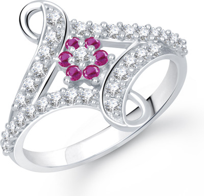 80% OFF on VK Jewels Love Clasp Alloy Cubic Zirconia Rhodium Plated Ring
