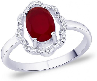 24% OFF on Taraash Red Floral Sterling Silver Cubic Zirconia Ring 24% OFF on Taraash Red Floral Sterling Silver Cubic Zirconia Ring