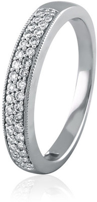 9% OFF on Velvetcase Timeless Vintage Diamond Eternity Band White Gold 18 K Ring