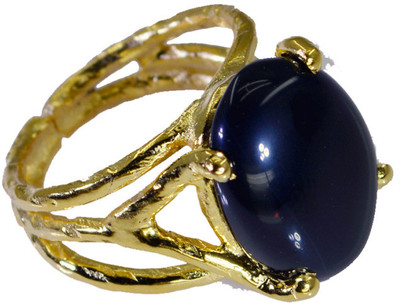 24% OFF on Riyo Beckoning Black Onyx Copper Onyx 18K Yellow Gold Plated Ring 24% OFF on Riyo Beckoning Black Onyx Copper Onyx 18K Yellow Gold Plated Ring