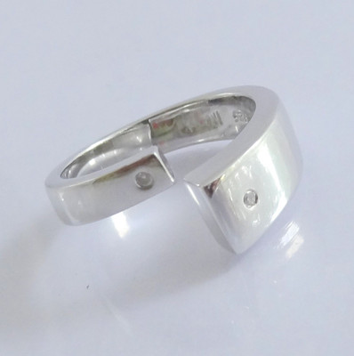 Aaditya Diamonds Sterling Silver Diamond Sterling Silver Plated Ring Aaditya Diamonds Sterling Silver Diamond Sterling Silver Plated Ring