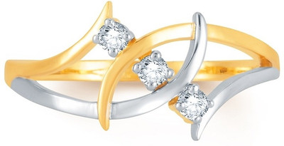 Jashn Yellow Gold Diamond Rhodium Plated Ring Jashn Yellow Gold Diamond Rhodium Plated Ring