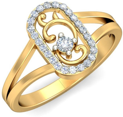 44% OFF on Demira Jewels Ethnic Style Yellow Gold Diamond 14 K Ring