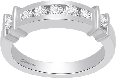 50% OFF on Ciemme 0.90 CT Stackable 7 Stone Sterling Silver Cubic Zirconia Ring