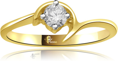 40% OFF on Fiona Moissanite Gold 18K Yellow Gold Plated 18 K Ring