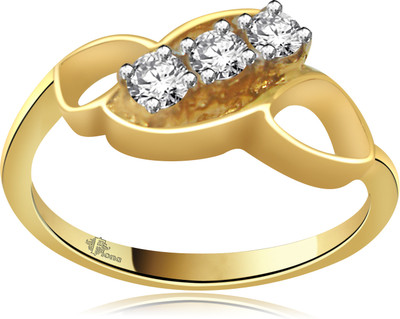 36% OFF on Fiona Moissanite Gold 18K Yellow Gold Plated 18 K Ring