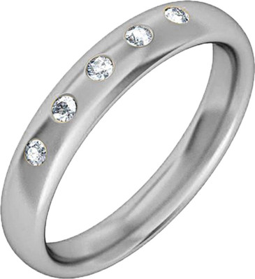 40% OFF on JacknJewel 0.05 Carat Certified Silver Diamond Silver Plated Ring