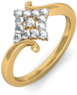 13% OFF on BlueStone The Princess Gold Diamond 18K Yellow Gold Plated 18 K Ring
