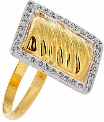 15% OFF on 64Facets The Bohemian Chic VIII Gold Diamond Rhodium Plated 14 K Ring