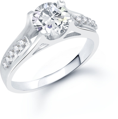 82% OFF on VK Jewels VK Jewels Glistening Rhodium plated solitare Ring Alloy Cubic Zirconia Rhodium Plated K Ring