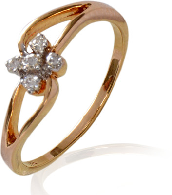 15% OFF on Rakam Yellow Gold Diamond 18K Yellow Gold Plated 18 K Ring