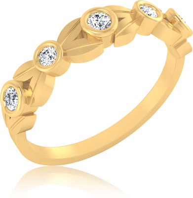 31% OFF on Forevercarat Glittering Silver 14K Yellow Gold Plated Ring