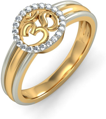 BlueStone The Om Gold Diamond 18K Yellow Gold Plated 18 K Ring