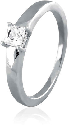 10% OFF on Velvetcase Princess Diamond Solitaire White Gold 18 K Ring