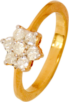 15% OFF on Rakam Gold Diamond 18K White Gold Plated 18 K Ring