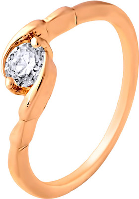 61% OFF on KBK Jewels sparkling Alloy Cubic Zirconia 18K Yellow Gold Plated Ring
