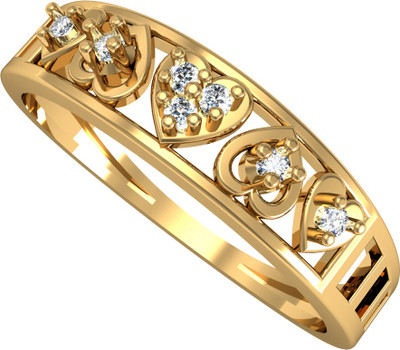 30% OFF on Saanvi Jewel Valentine's Day Yellow Gold Diamond 18 K Ring