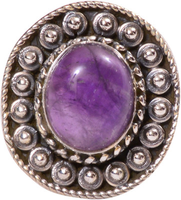 48% OFF on Rubera Silver Amethyst Ring