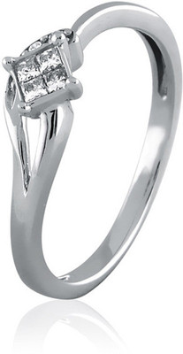 32% OFF on Velvetcase Classic Princess Quad Promise Ring White Gold 18K White Gold Plated 18 K Ring