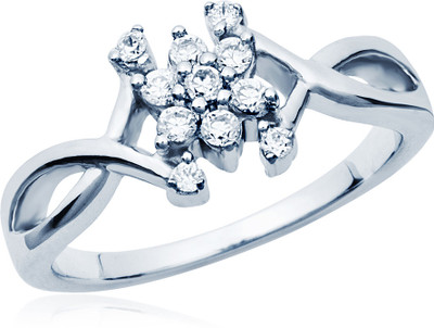 50% OFF on Navvya Sterling Silver Cubic Zirconia Rhodium Plated Ring