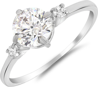 49% OFF on Mahi Modish At Alloy, Brass Cubic Zirconia Rhodium Plated Ring