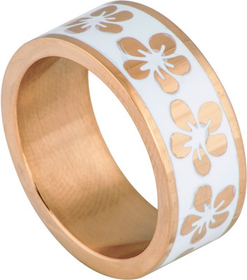 67% OFF on Sparkling Drop Stainless Steel Yellow Gold Plated Ring