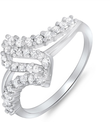 44% OFF on Mahi Starry Night Brass, Alloy Zircon Rhodium Plated Ring