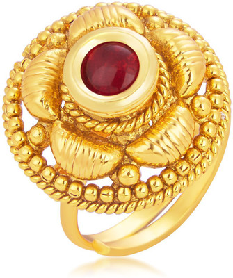 Sukkhi Ravishing Designer Traditional Cocktail Gold Plated Alloy 18K Yellow Gold Ring