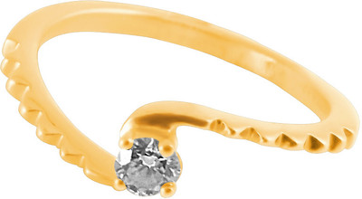 12% OFF on Jpearls Yellow Gold Diamond 18K Yellow Gold Plated 18 K Ring