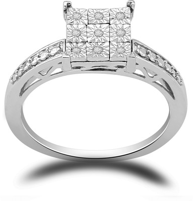 50% OFF on Ciemme 0.12 CT square shape Sterling Silver Cubic Zirconia Ring