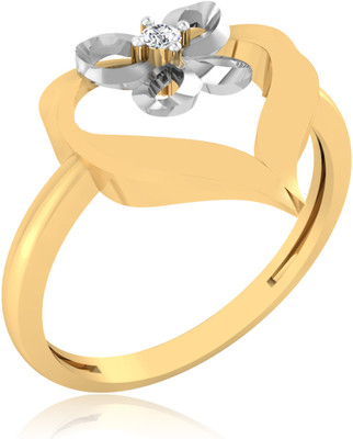31% OFF on IskiUski Sparkle Heart Gold 14K Yellow Gold Plated 14 K Ring