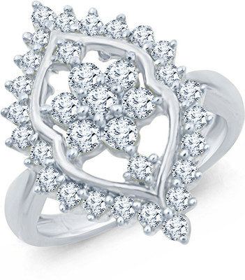 50% OFF on Navvya Sterling Silver Rhodium Plated Ring