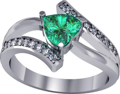 74% OFF on Suvam Jewels Sterling Silver Zircon Rhodium Plated Ring