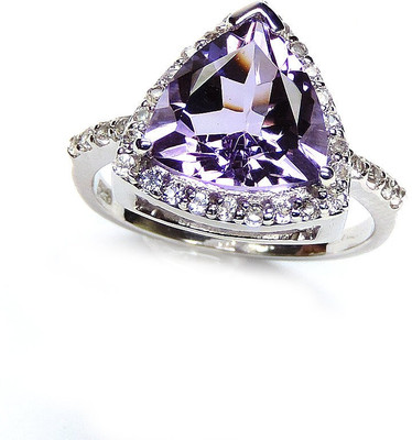 40% OFF on Silvantra Sterling Silver Amethyst, Zircon Rhodium Plated Ring 40% OFF on Silvantra Sterling Silver Amethyst, Zircon Rhodium Plated Ring