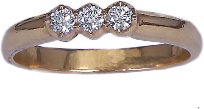 Rasi Jewelry Gold Zircon Rhodium Plated 22 K Ring