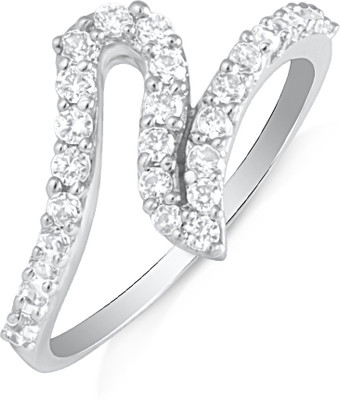 43% OFF on Mahi Splendid Alloy, Brass Cubic Zirconia Rhodium Plated Ring