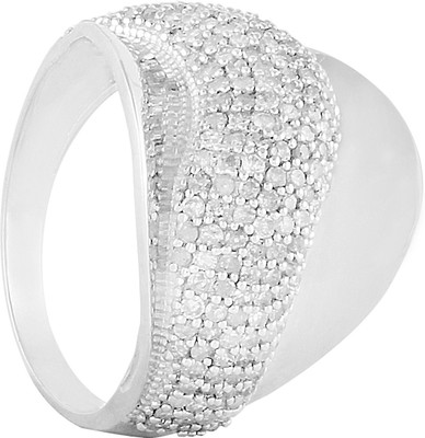 6% OFF on Glimmers Impex Twisted Silver Silver Plated K Ring